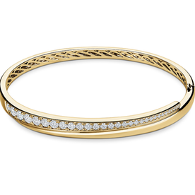 HEARTS ON FIRE LLC 18kt Yellow Gold 1.17 Diamond Vela Crossover Bangle