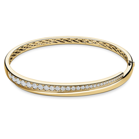 HEARTS ON FIRE LLC 18kt Yellow Gold 1.17 Diamond Vela Crossover Bangle