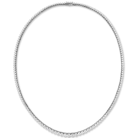 18kt White Gold 8.53ct Diamond Graduated Line Necklace