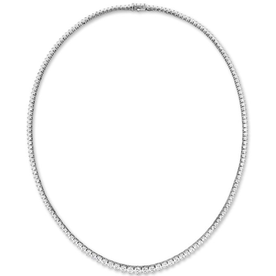 HEARTS ON FIRE LLC 18kt White Gold 8.53ct Diamond Graduated Line Necklace