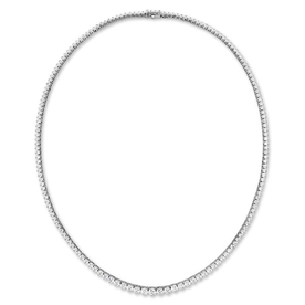HEARTS ON FIRE LLC 18kt White Gold 8.53ct Diamond Graduated Line Necklace