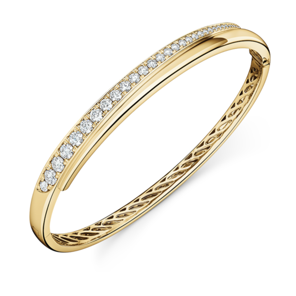 HEARTS ON FIRE LLC 18kt Yellow Gold 1.17 Diamond Vela Crossover Bangle