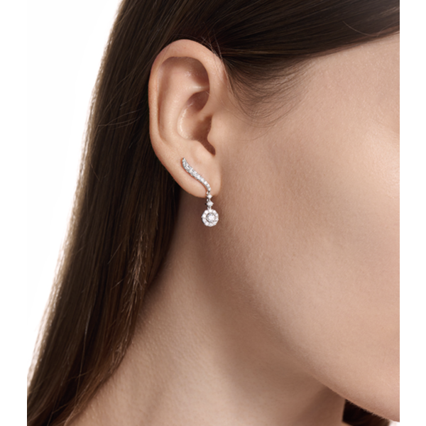 HEARTS ON FIRE LLC 18kt White Gold Vela .80ct Dia Drop Earrrings