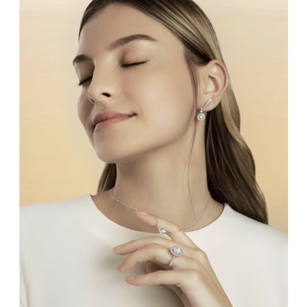 HEARTS ON FIRE LLC 18kt White Gold Vela .80ct Dia Drop Earrrings