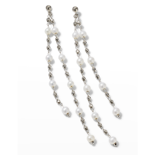 PLATINUM BORN Platinum Debut Double Drop Earrings