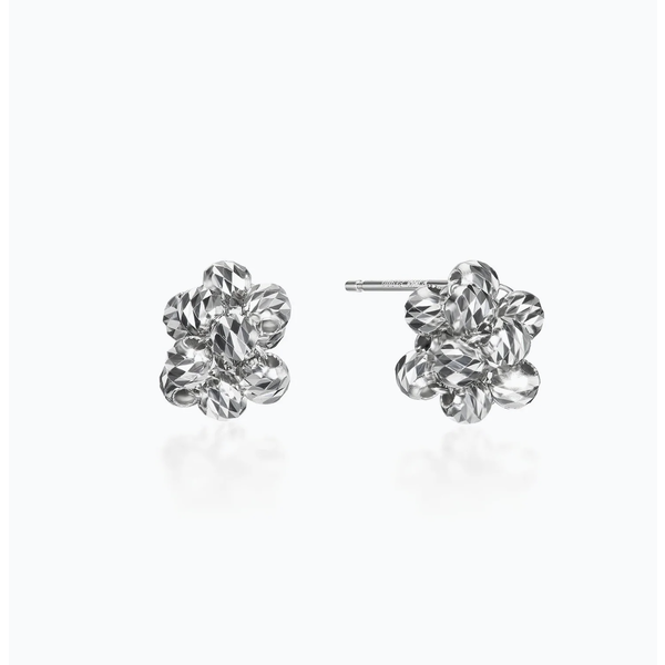 PLATINUM BORN Platinum Meterorite Studs