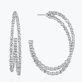 PLATINUM BORN Crescent Hoops Limitless Earrings