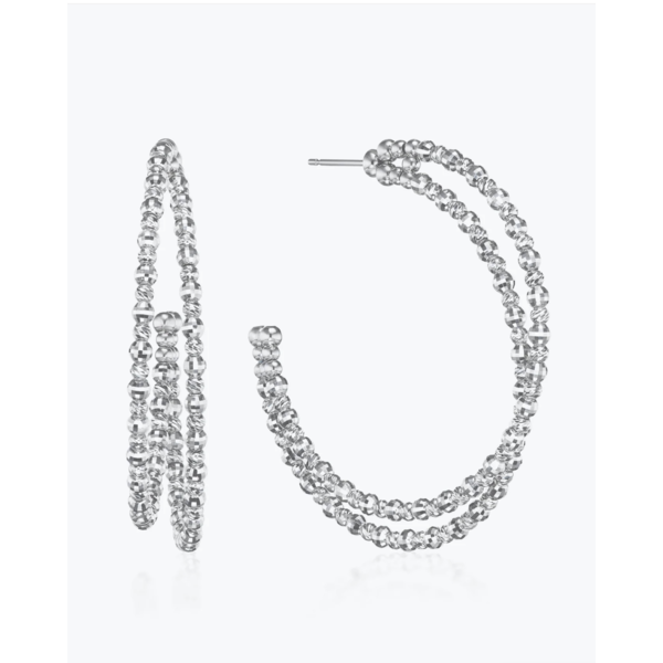 PLATINUM BORN Crescent Hoops Limitless Earrings