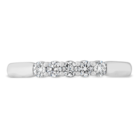 HEARTS ON FIRE LLC 18k White Gold Signature 5 Stone Diamond Band 1.00ct