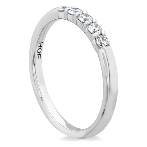 HEARTS ON FIRE LLC 18k White Gold Signature 5 Stone Diamond Band 1.00ct