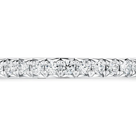 HEARTS ON FIRE LLC Platinum Vela French Cut Pavé .30ct Diamond Band