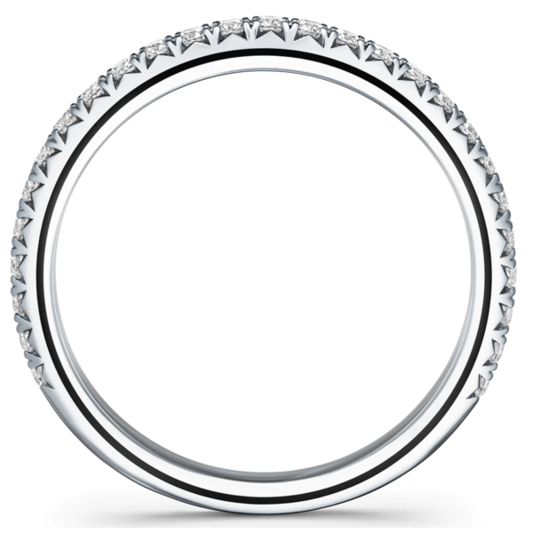 HEARTS ON FIRE LLC Platinum Vela French Cut Pavé .30ct Diamond Band