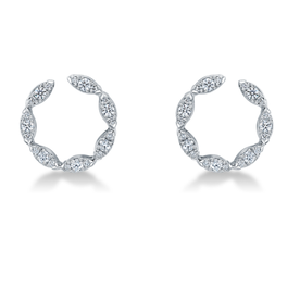 HEARTS ON FIRE LLC 18kt White Gold Aerial Marquise Wrap Earrings Di . 42ct