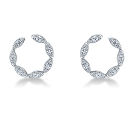 HEARTS ON FIRE LLC 18kt White Gold Aerial Marquise Wrap Earrings Di . 42ct