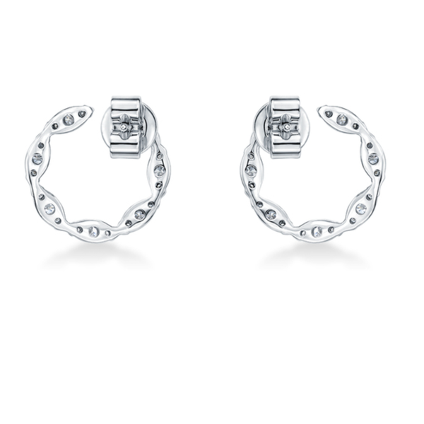 HEARTS ON FIRE LLC 18kt White Gold Aerial Marquise Wrap Earrings Di . 42ct