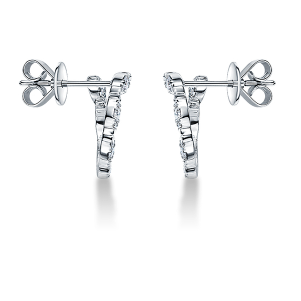 HEARTS ON FIRE LLC 18kt White Gold Aerial Marquise Wrap Earrings Di . 42ct