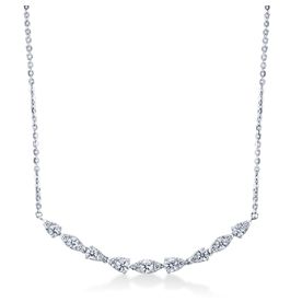 HEARTS ON FIRE LLC 18k White Gold Ariel Dewdrop Diamond .54ct  Pendant