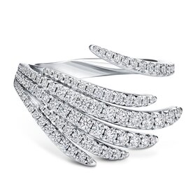 HEARTS ON FIRE LLC Platinum Vela Cocktail Diamond Ring .90ct