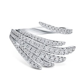HEARTS ON FIRE LLC Platinum Vela Cocktail Diamond Ring .90ct