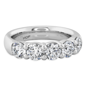 HEARTS ON FIRE LLC 18K White Gold Diamond 5-Stone Band 2.00ctw