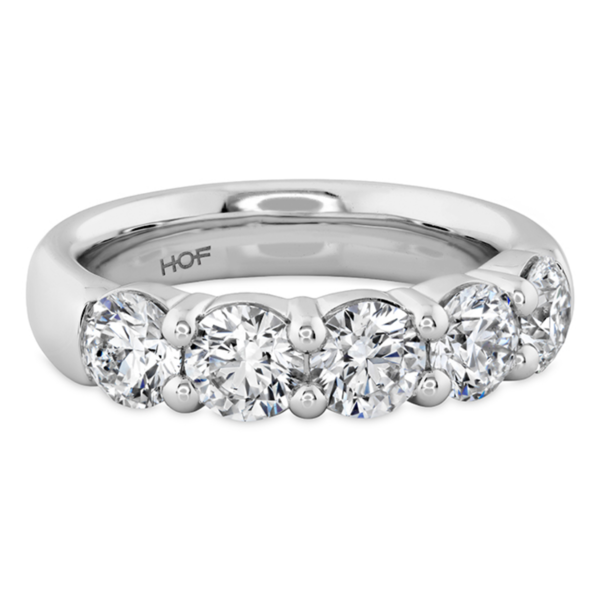 HEARTS ON FIRE LLC 18K White Gold Diamond 5-Stone Band 2.00ctw