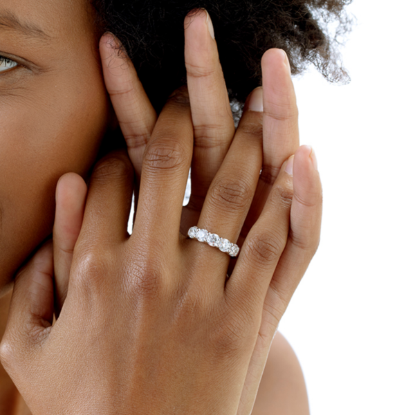 HEARTS ON FIRE LLC 18K White Gold Diamond 5-Stone Band 2.00ctw