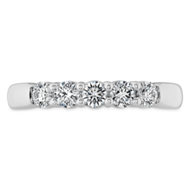 HEARTS ON FIRE LLC 18kw Signature 5 Stone Diamond Band 1.53ct - 1.63ct