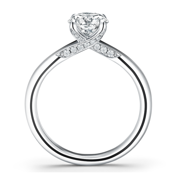HEARTS ON FIRE LLC Platinum 1.08ct Vela Solitaire Ring