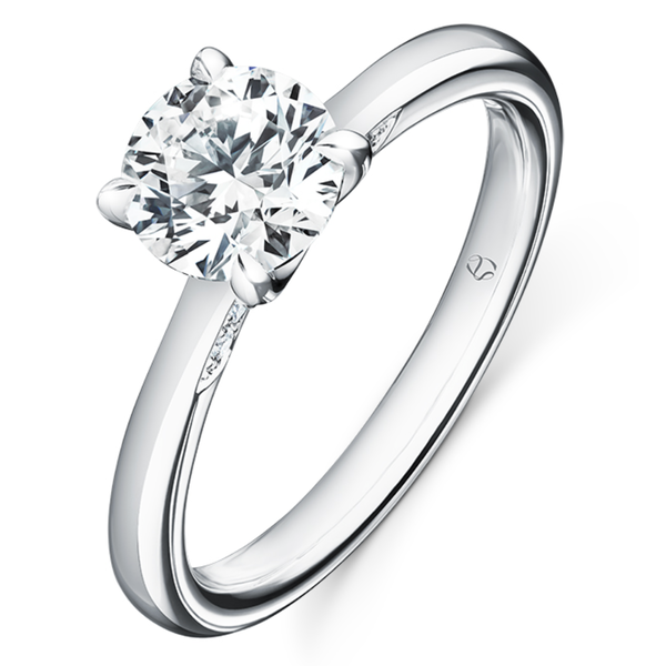 HEARTS ON FIRE LLC Platinum 1.08ct Vela Solitaire Ring
