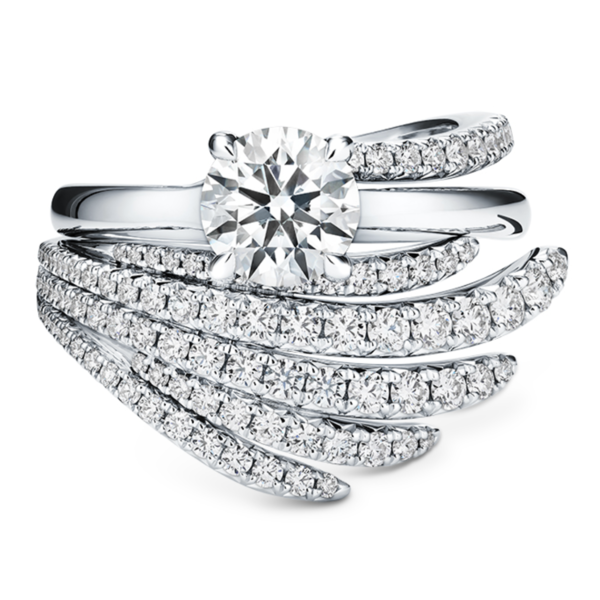 HEARTS ON FIRE LLC Platinum 1.08ct Vela Solitaire Ring