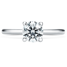 HEARTS ON FIRE LLC Platinum 1.08ct Vela Solitaire Ring