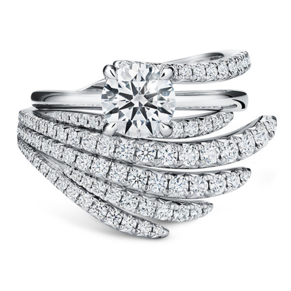 HEARTS ON FIRE LLC Platinum 1.08ct Vela Solitaire Ring