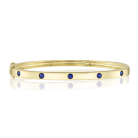 SHY CREATION INC 14kt Yellow Gold  Sapphire .38ct Bangle SHY CREATION INC 14kt Yellow Gold  Sapphire .38ct Bangle
