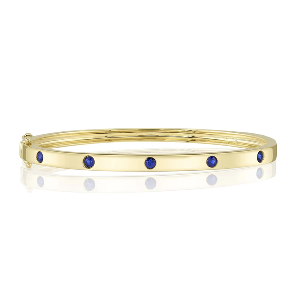 SHY CREATION INC 14kt Yellow Gold  Sapphire .38ct Bangle