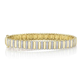 SHY CREATION INC 14kt Yellow Gold .53ct Diamond Bangle