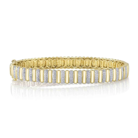 SHY CREATION INC 14kt Yellow Gold .53ct Diamond Bangle