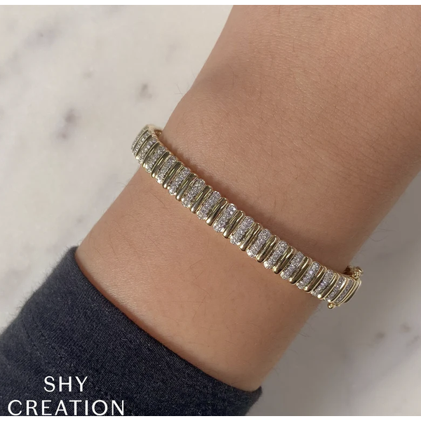 SHY CREATION INC 14kt Yellow Gold .53ct Diamond Bangle