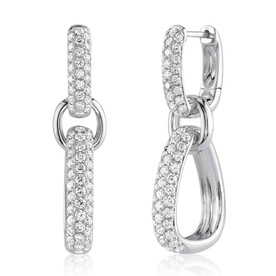 SHY CREATION INC 14kt White Gold 1.45ct Diamond Earrings