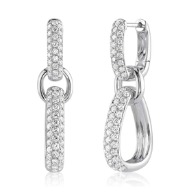 SHY CREATION INC 14kt White Gold 1.45ct Diamond Earrings