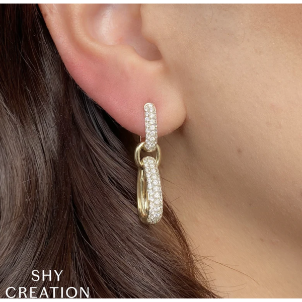 SHY CREATION INC 14kt White Gold 1.45ct Diamond Earrings