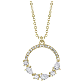 SHY CREATION INC 14ky .32 Diamond Pear Shape Circle Pendant SHY CREATION INC 14ky .32 Diamond Pear Shape Circle Pendant
