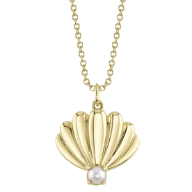 SHY CREATION INC 14ky Cultured Pearl Shell Pendant
