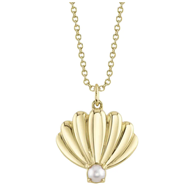 SHY CREATION INC 14ky Cultured Pearl Shell Pendant