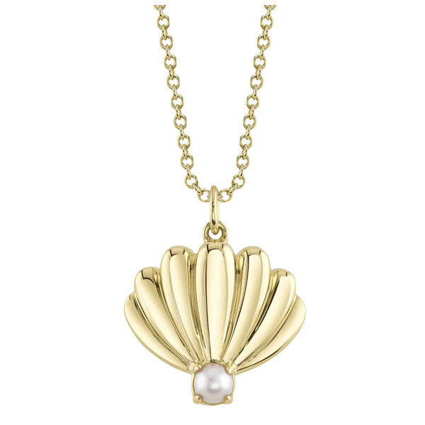 SHY CREATION INC 14ky Cultured Pearl Shell Pendant