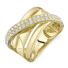 SHY CREATION INC 14ky .49 Diamond Bridge Ring