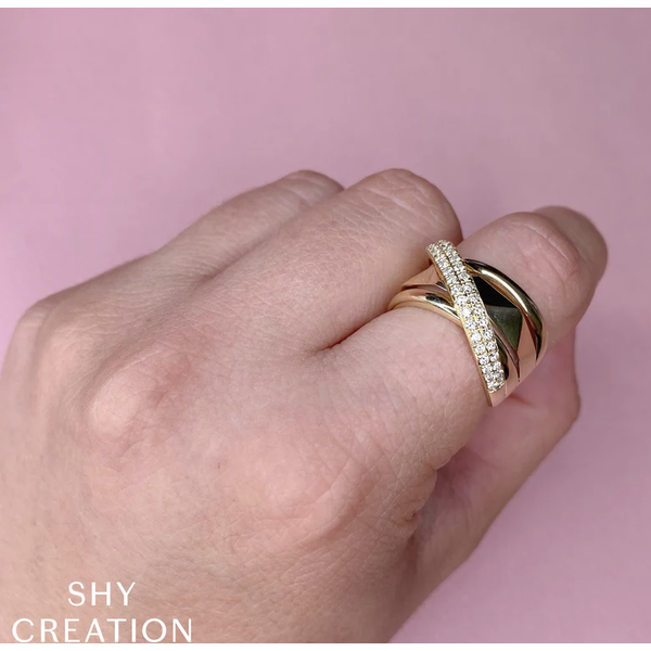 SHY CREATION INC 14ky .49 Diamond Bridge Ring