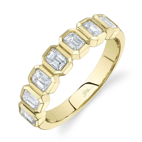 SHY CREATION INC 14ky 1.05 Diamond Emerald Cut Band