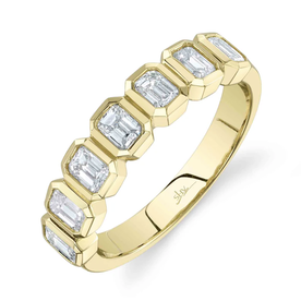 SHY CREATION INC 14ky 1.05 Diamond Emerald Cut Band