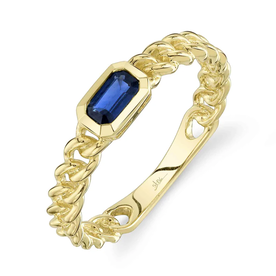 14ky .35 Sapphire Link Ring