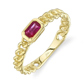 14ky Ruby Link Ring
